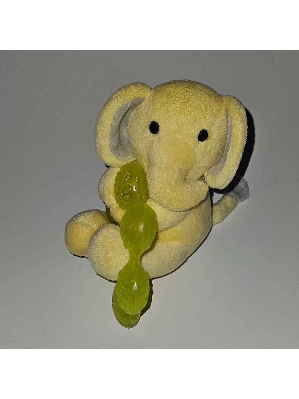 Carter's Child of Mine 4" Yellow Elephant Plush Teether Ring Stuffed Baby Toy